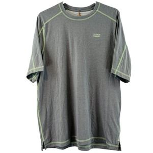 Mens L Alaskan Hardgear Fishing Catch & DriRelease Shirt Gray Short‎ Sleeve